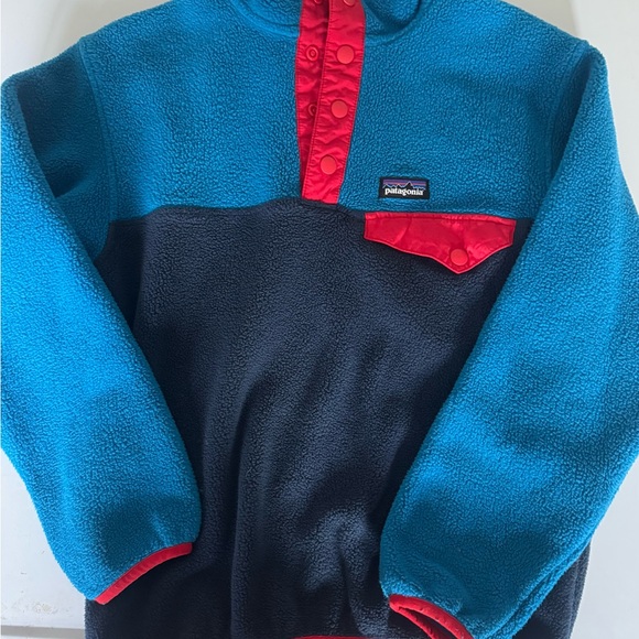 Patagonia Other - Patagonia Blue and Red Fleece Pullover